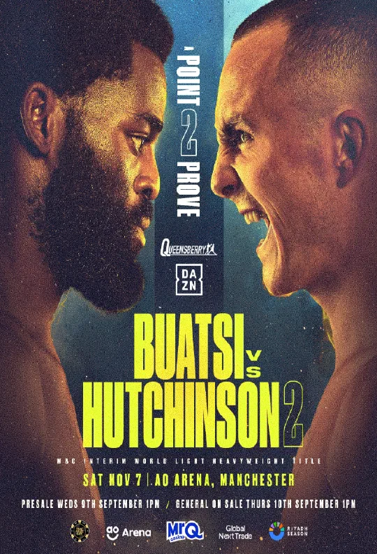 Cartel de Joshua Buatsi vs Willy Hutchinson 2