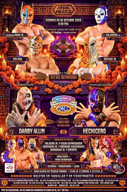 Cartel de CMLL Viernes Espectacular: Rey del Inframundo