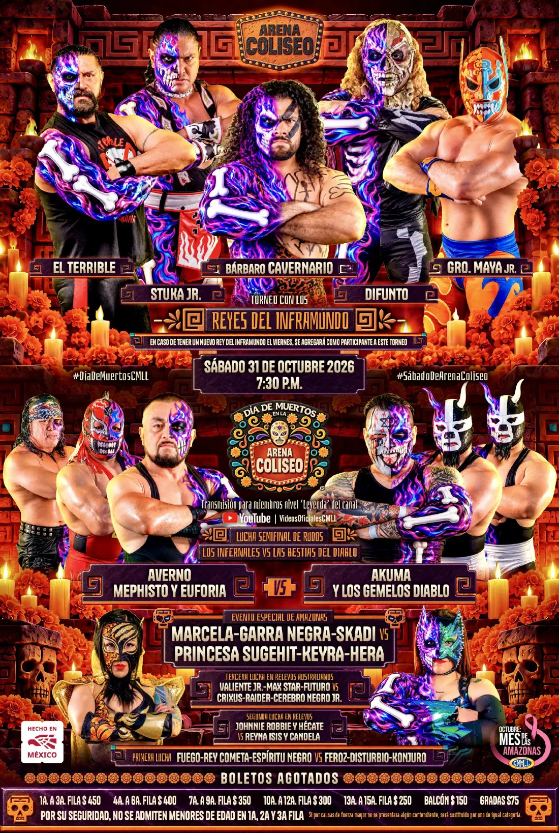 CMLL Sábado Arena Coliseo: Infernales y Bestias del Ring abren el torneo Reyes del Inframundo