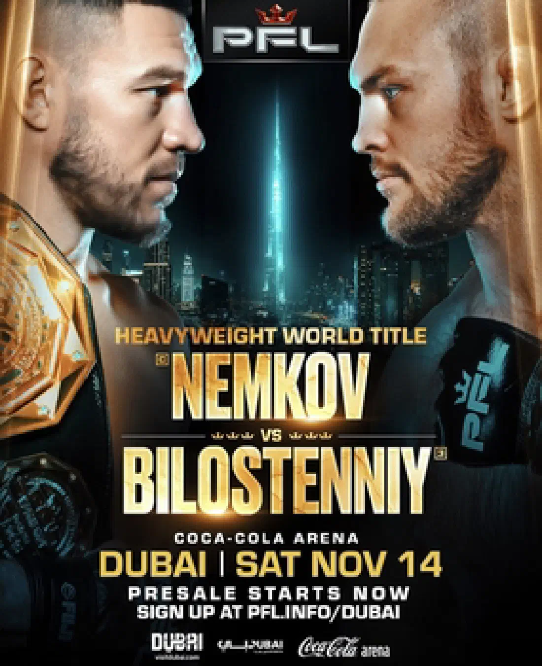 PFL Dubai: Nemkov defiende el peso pesado ante Bilostenniy